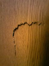 「洋室のドアの凹み修理」についての画像