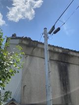 「蔵の瓦の落下防止ネット施工」についての画像