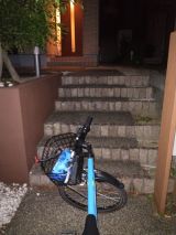 「階段に自転車用のスロープ設置」についての画像